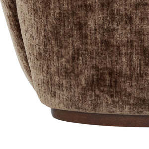 Safavieh Elizandra Chenille Swivel Accent Chair Foam Cushioned Wood Frame for Living Room BROWN SFV5152A