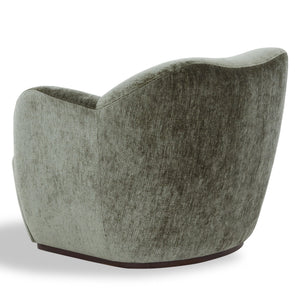 Safavieh Elizandra Chenille Swivel Accent Chair Foam Cushioned Wood Frame for Living Room OLIVE GREEN SFV5152B