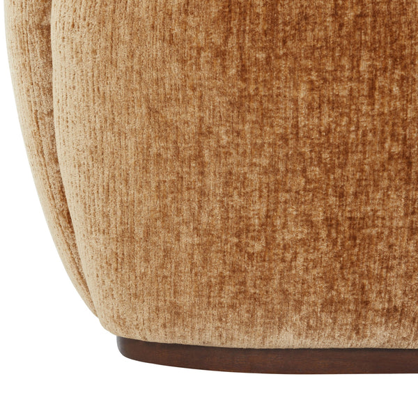 Safavieh Elizandra Chenille Swivel Accent Chair Foam Cushioned Wood Frame for Living Room AMBER SFV5152C