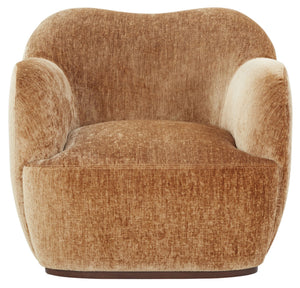 Safavieh Elizandra Chenille Swivel Accent Chair Foam Cushioned Wood Frame for Living Room AMBER SFV5152C