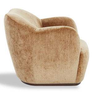 Safavieh Elizandra Chenille Swivel Accent Chair Foam Cushioned Wood Frame for Living Room AMBER SFV5152C