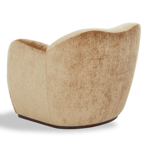 Safavieh Elizandra Chenille Swivel Accent Chair Foam Cushioned Wood Frame for Living Room AMBER SFV5152C
