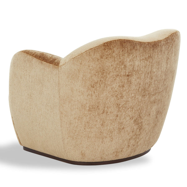 Safavieh Elizandra Chenille Swivel Accent Chair Foam Cushioned Wood Frame for Living Room AMBER SFV5152C
