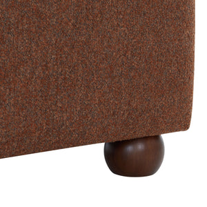 Safavieh Lucija Boucle Upholstered Storage Bench Wood Frame Foam Seat for Bedroom Entryway BURNT ORANGE SFV5153C