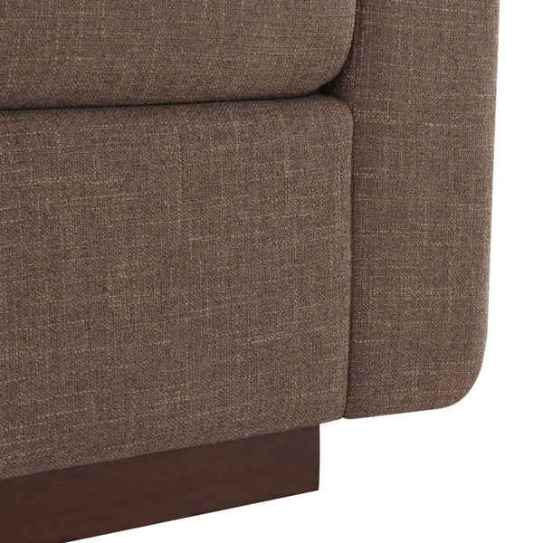 Safavieh Joanndria Fabric Upholstered Bench with Walnut Wood Legs for Bedroom or Entryway BROWN / WALNUT SFV5154B
