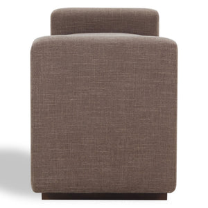 Safavieh Joanndria Fabric Upholstered Bench with Walnut Wood Legs for Bedroom or Entryway BROWN / WALNUT SFV5154B