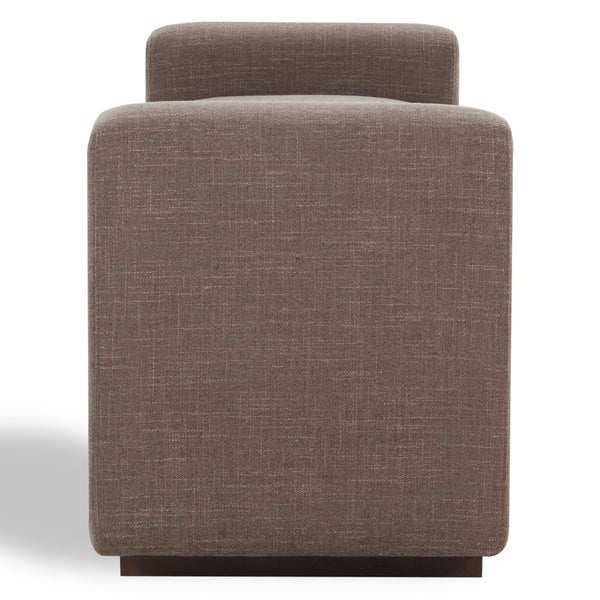Safavieh Joanndria Fabric Upholstered Bench with Walnut Wood Legs for Bedroom or Entryway BROWN / WALNUT SFV5154B