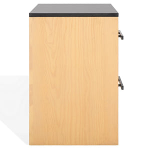 Safavieh Abbianna Black Marble Top Nightstand Natural / Black SFV5537A