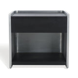 Safavieh Ottawa Wood And Aluminum Nightstand Black / Silver SFV5538A