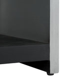 Safavieh Ottawa Wood And Aluminum Nightstand Black / Silver SFV5538A