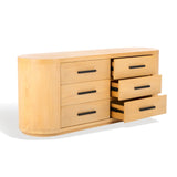 Safavieh Lauryn Wood Oval Dresser Natural / Black SFV5539A