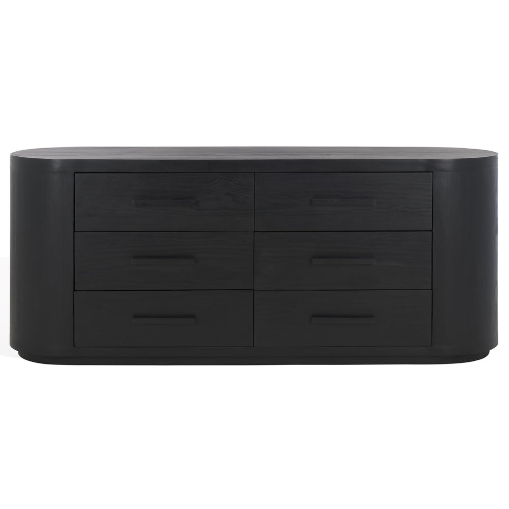Safavieh Lauryn Wood Oval Dresser - Stylish Pine Wood Design With Mild Steel Accents For Modern Charm And Functionality Black Wood ,Metal Sfv5539b