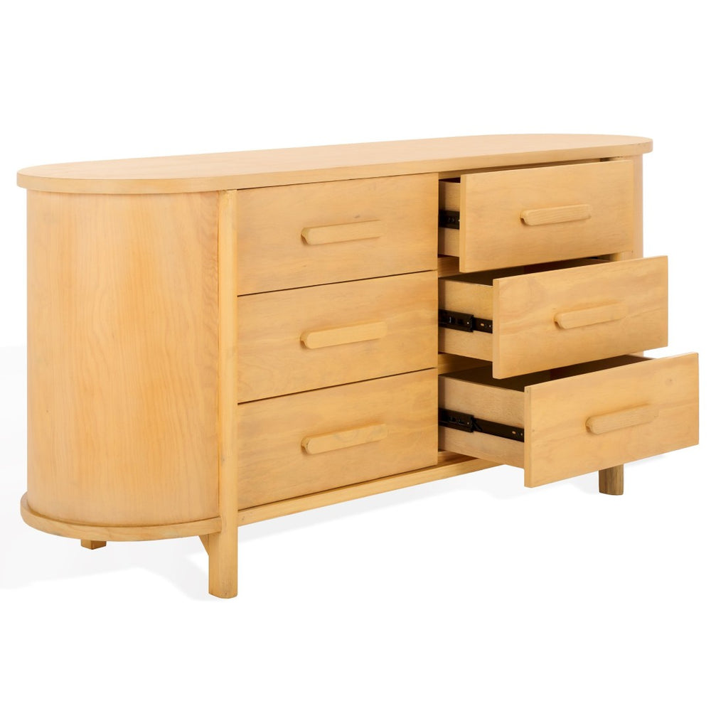 Safavieh DARRYNN Wood Dresser - Rustic Natural Pine Storage Solution for Farmhouse & Coastal Bedrooms SFV5540A