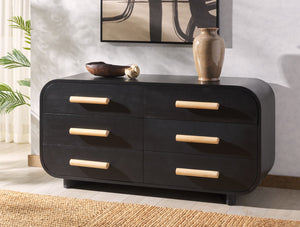 Safavieh Peterson Wood Dresser Black / Natural SFV5541A