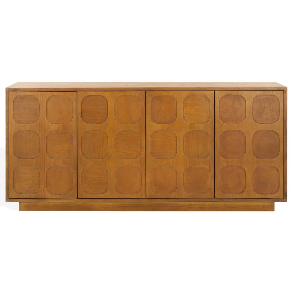Safavieh BENEDICT Wood Sideboard - Natural Pine Buffet with Ample Storage for Dining & Living Spaces SFV5542A