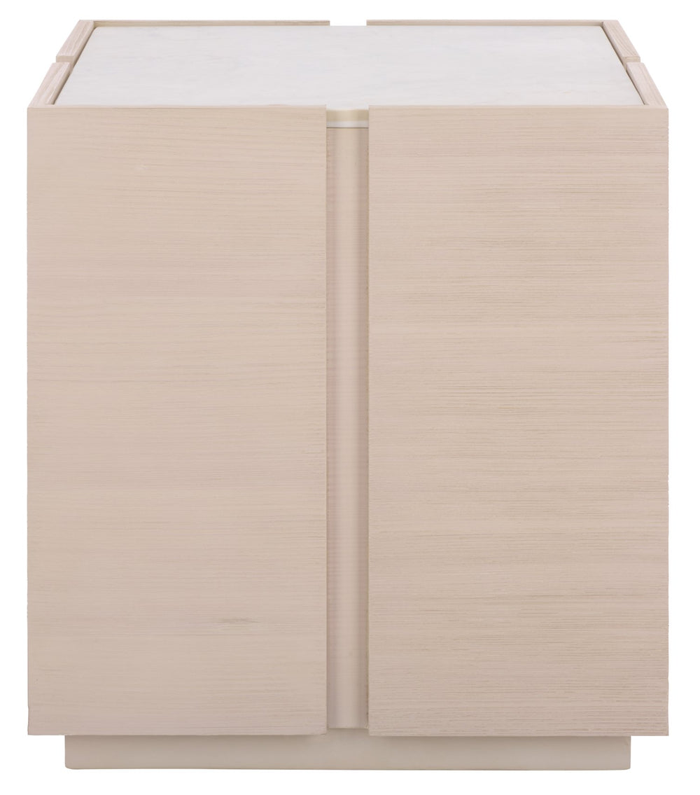 Safavieh Alanabella Marble & Wood Square Accent Table – Elegant White Marble & Blonde Oak Finish For Any Room Sand ,White Marble ,Wood Sfv5551a