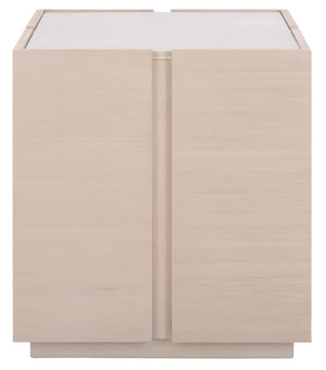 Safavieh Alanabella Marble & Wood Square Accent Table – Elegant White Marble & Blonde Oak Finish For Any Room Sand ,White Marble ,Wood Sfv5551a