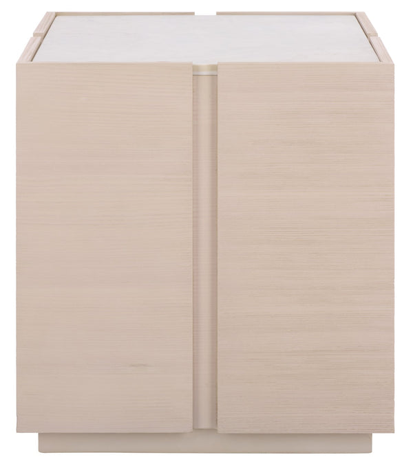 Safavieh Alanabella Marble & Wood Square Accent Table – Elegant White Marble & Blonde Oak Finish For Any Room Sand ,White Marble ,Wood Sfv5551a