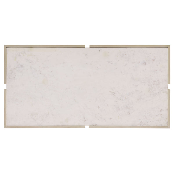 Safavieh Alanabella Marble & Wood Coffee Table - Elegant Rectangle Design In Blonde Oak & Pristine White Sand ,White Marble ,Wood Sfv5552a