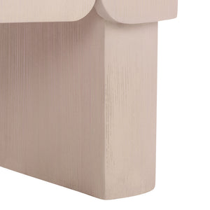 Alanabella Marble & Wood Bar Cabinet With Premium Sand Marble Top And White-Finished Wood Storage Elegance