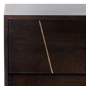 Safavieh Marigold 6 Drawer Dresser Black / Gold SFV5710B