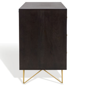 Safavieh Marigold 6 Drawer Dresser Black / Gold SFV5710B