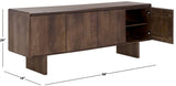 Safavieh Rinaldi 4 Door Wood Sideboard Dark Walnut Wood SFV5746A