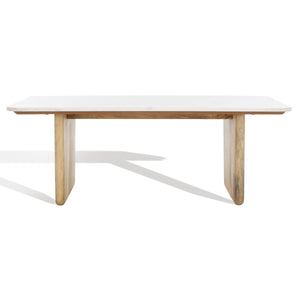 Safavieh Felicity Marble Coffee Table Natural / White Wood / White Marble SFV5748A