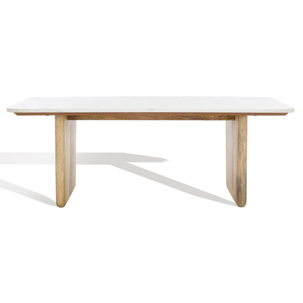 Safavieh Felicity Marble Coffee Table Natural / White Wood / White Marble SFV5748A