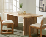Safavieh Hewlett Wood 80" Dining Table Natural Wood SFV5749A