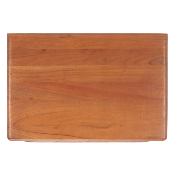 Safavieh FINLEY 2-Drawer Nightstand - Solid Acacia Wood, Natural Finish, Modern Design with Soft-Close Drawers SFV5750A