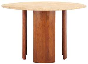 Safavieh Trinsly Travertine Top Dining Table Natural / Travertine SFV5752A