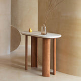 Safavieh Trinsly Travertine Top Console Table Natural / Travertine SFV5753A