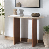 Safavieh Trinsly Travertine Top Console Table Natural / Travertine SFV5753A