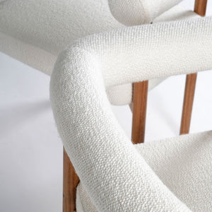 Safavieh Carrigan Upholstered Dining Chair White / Natural SFV5756A