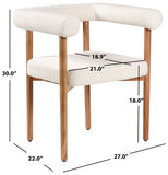 Safavieh Carrigan Upholstered Dining Chair White / Natural SFV5756A