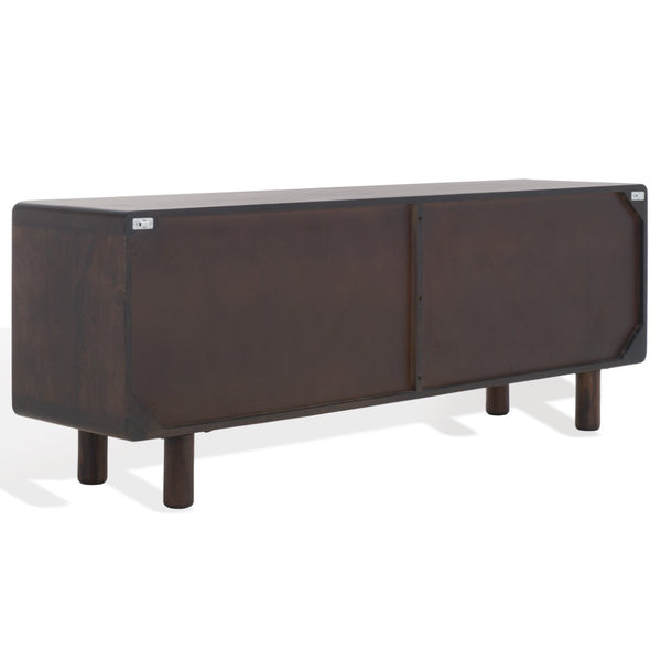 Safavieh JENNAMIRA Dark Brown Sideboard - Modern Art-Deco Design, Stylish Storage for Media, Buffet & Office SFV5761A