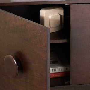 Safavieh JENNAMIRA Dark Brown Sideboard - Modern Art-Deco Design, Stylish Storage for Media, Buffet & Office SFV5761A