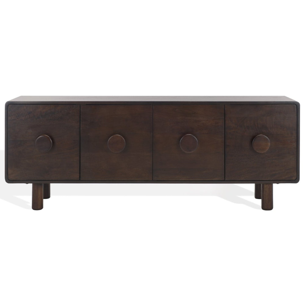 Safavieh JENNAMIRA Dark Brown Sideboard - Modern Art-Deco Design, Stylish Storage for Media, Buffet & Office SFV5761A