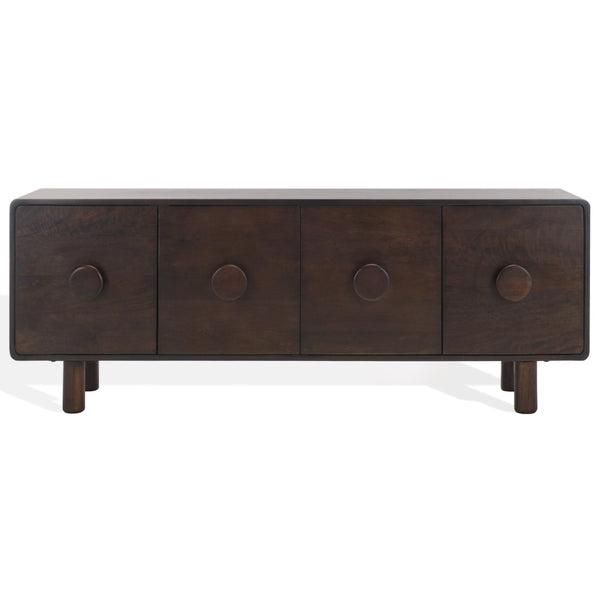 Safavieh JENNAMIRA Dark Brown Sideboard - Modern Art-Deco Design, Stylish Storage for Media, Buffet & Office SFV5761A