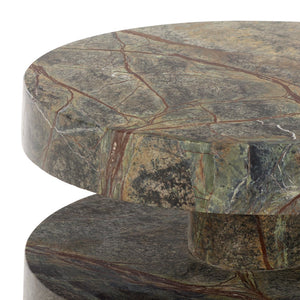 Danny Round Marble Accent Table – Solid Marble Top, Compact 14X14x24 In, Timeless Minimalist Design