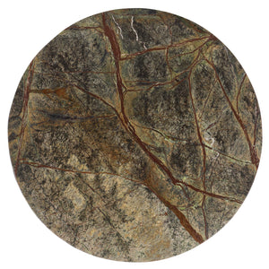 Danny Round Marble Accent Table – Solid Marble Top, Compact 14X14x24 In, Timeless Minimalist Design