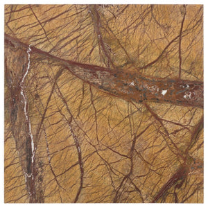 Safavieh Adriano Square Marble Accent Table with Natural Veining for Living Room Vignettes Brown / Beige SFV5767A