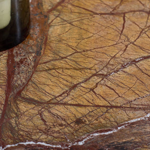 Safavieh Adriano Square Marble Accent Table with Natural Veining for Living Room Vignettes Brown / Beige SFV5767A