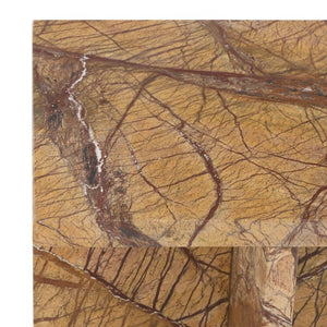 Safavieh Adriano Square Marble Accent Table with Natural Veining for Living Room Vignettes Brown / Beige SFV5767A