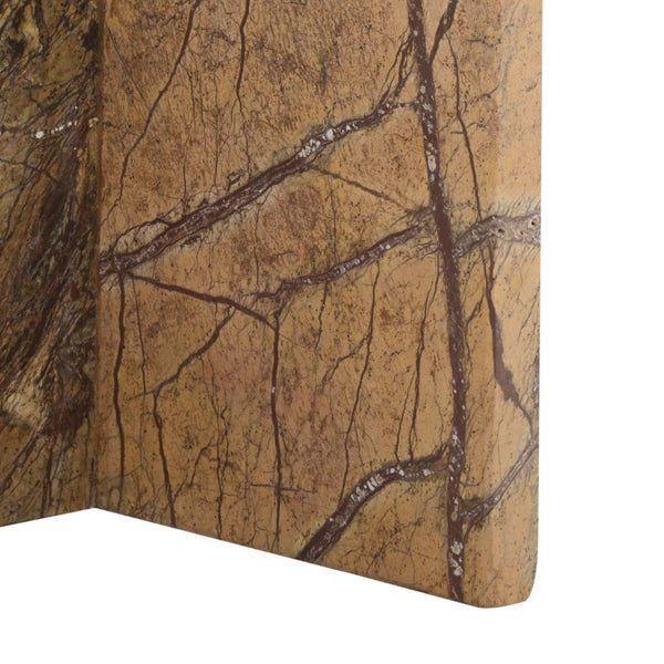 Safavieh Adriano Square Marble Accent Table with Natural Veining for Living Room Vignettes Brown / Beige SFV5767A