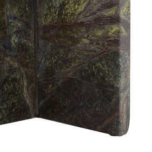 Safavieh Adriano Square Marble Accent Table with Natural Veining for Living Room Vignettes Green / Brown SFV5767B