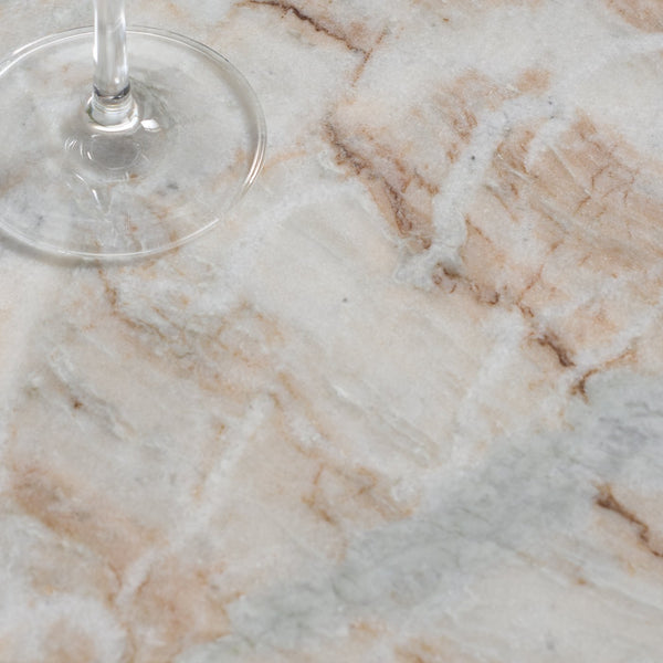 Safavieh Macklyn Square Marble Top Accent Table - Elegant Black & Light Brown Design For Modern Spaces Light Brown ,Black Marble ,Metal Sfv5768a