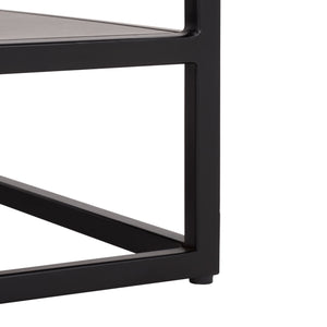 Macklyn Rectangle Marble Top Console Table With Sleek Metal Base, Narrow 59" X 14" Elegant Foyer Surface