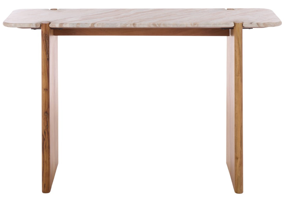 Safavieh Feliciabeth Marble Top Wood Console Table for Entryway Hallway or Living Room SFV5773A